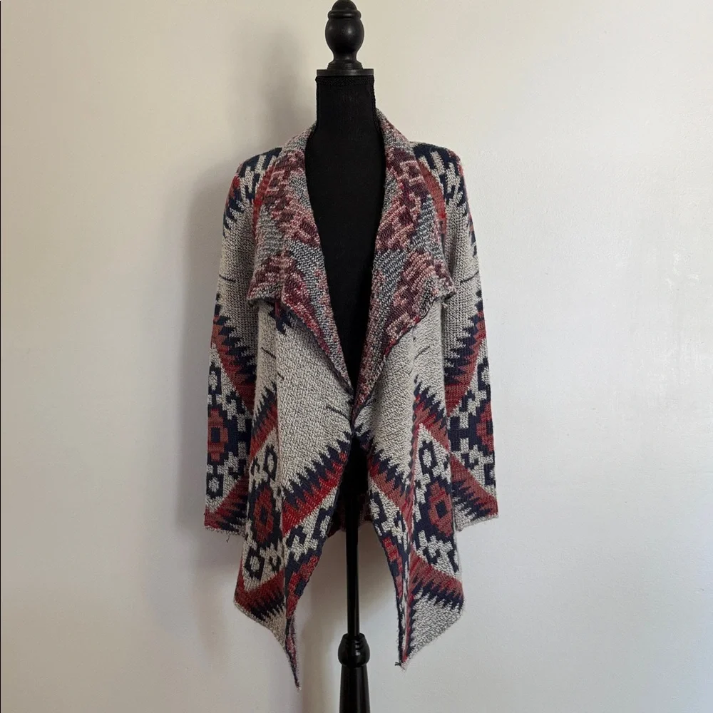 RD Style Multicolor Aztec Open Cardigan - Picture 1 of 9